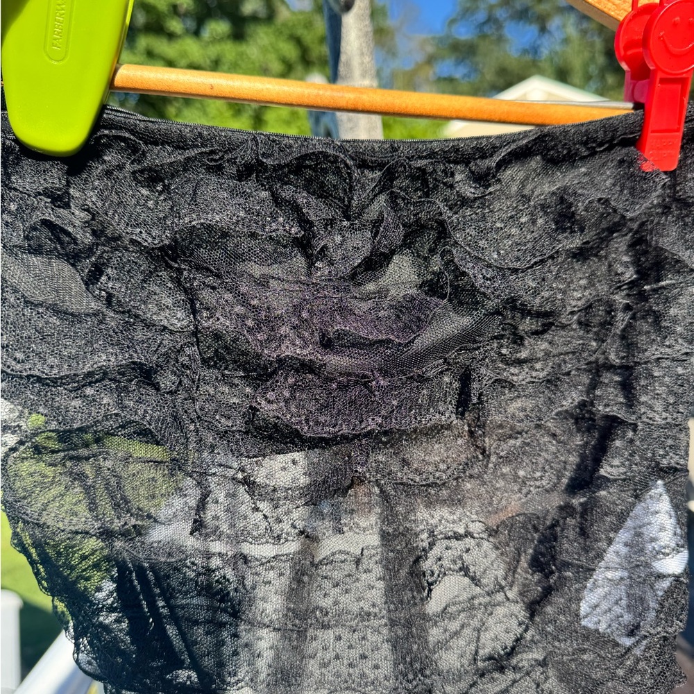 Black Ruffled Sheer Skirt - Picture 2 of 2